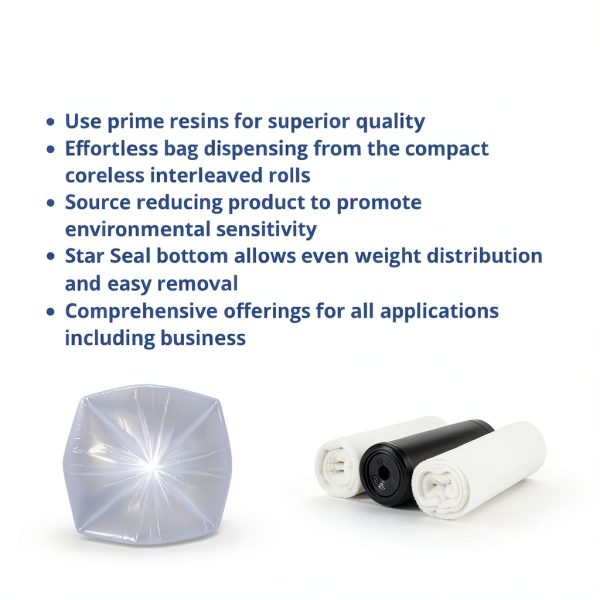 Inteplast 7 Gallon Trash Bags Natural HDPE 2000 Count-2