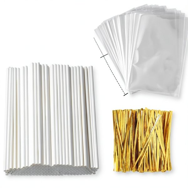 ZHBDMGK Cake Pop Sticks 600Pcs Food Grade Paper DIY Kit-1