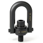 23301 Safety Engineered Swivel Hoist Ring, Alloy Steel w/ Black Oxide finish, G Thread Size 1/2"-13, 2500 lbs Working Load Limit, 3-49/64" Height, 1-1/16" Thread Length-0