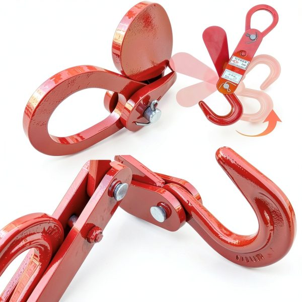 1 Ton Automatic Decoupling Lifting Hook,Thickened Alloy Steel Self-Dumping Forklift Lifting Tool,Ton Bag Heavy Load Auto-Separating Hook-4