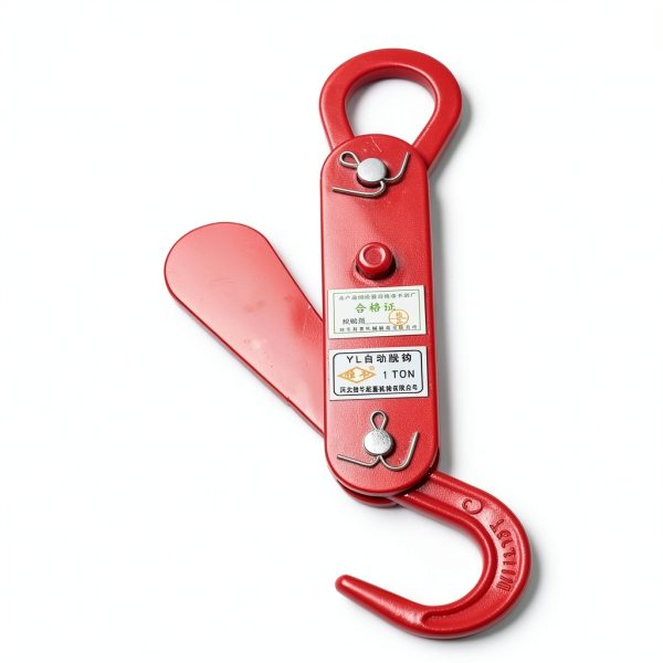 1 Ton Automatic Decoupling Lifting Hook,Thickened Alloy Steel Self-Dumping Forklift Lifting Tool,Ton Bag Heavy Load Auto-Separating Hook-1